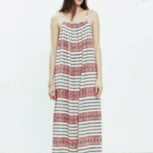 Madewell Sicily Cotton Multicolor Maxi Women's Size XXS DRESS - Picture 1 of 11